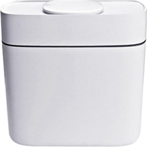 Trash Can Household Toilet Bathroom Living Room Creative High-End Simple Covered Automatic Packaging Storage Bin
