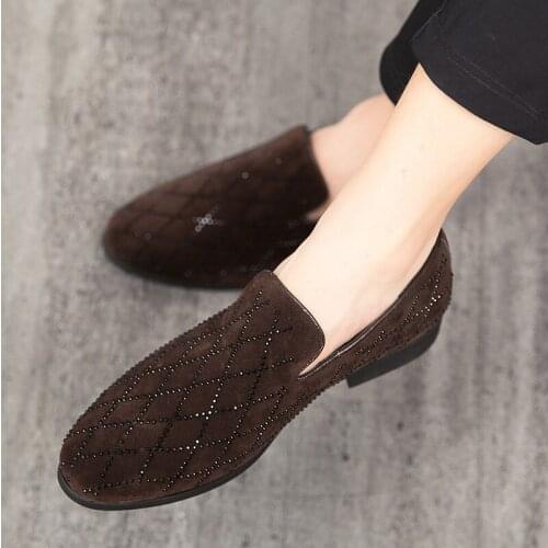 Tods Mens 2020 New Korean Style Casual Pointed Toe Inner Height Increasing Leather Shoes Lazy Social Smart Guy Fashion Shoes