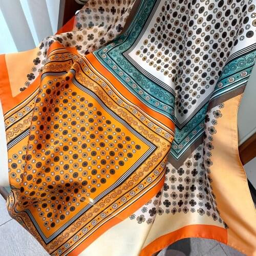 New fashion small square scarf female lattice printed multifunctional Decorative summer sunscreen scarf Headband tyin gift