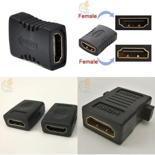 HDMI-compatible female to femal 19 pin plug connector converter for HDTV 1080P HDTV adapter with ears 3 TYPE for choose 500PCS