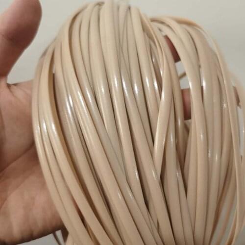 10 Meters Milk Tea Color PE Flat Synthetic Rattan Material DIY Handmade Weaving Plastic Cane For Knit Repair Chair Table Basket