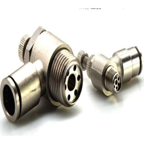 All-copper nickel-plated cylinder speed control joint SL10-04 SL12 high temperature resistant high pressure metal throttle valve