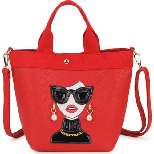 Sexy Women Characters Pattern Leather Fashion Women Casal Purses and Handbags Shoulder Bag Satchel Female Crossbody Bag