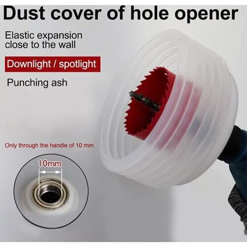 Hole Saw Dust Cover with Bowl-Shaped Design Dustproof Anti-Leak Non-Slip Sponge for Air Condition Wall Drilling TN88