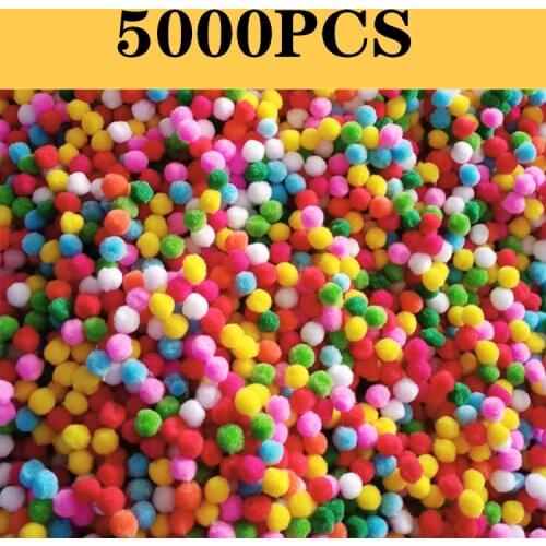 A variety of colors and sizes of 5mm to 50mm fluffy soft pompom DIY childrens toy wedding holiday decoration sewing crafts