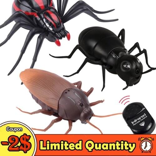 Spider On The Radio Control Robot Insect RC Remote Cockroach Animal Infrared Kit Simulation Electric Ant Prank Jokes for Boys