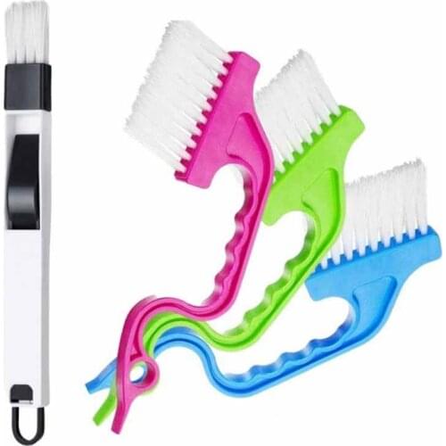 3 Colors Window Groove Cleaning Brush Swan Shape Scraper Brush Sill Crevice Cleaner Household Cleaning Brush Kitchen Clean Tools
