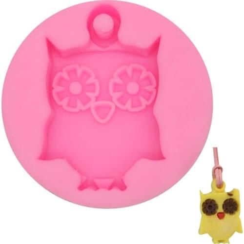 Owl Silicone Mold with Holes Car Tag Plaster DIY Silicone Mold 17-107