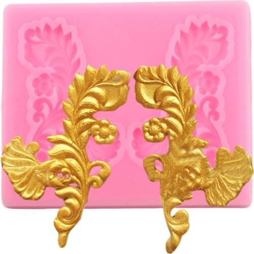Vintage Scroll Relief Silicone Mold Cake Border Chocolate Making Mould Fondant Cake Decorating Tools Polymer Clay Candy Molds