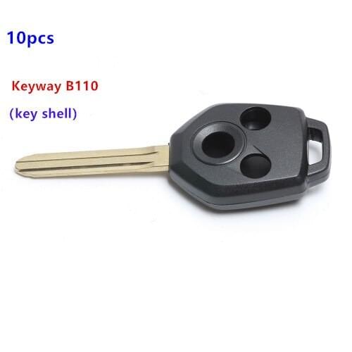 Keyecu 10pcs Replacement Remote Key Shell Case Fob 3Button for Subaru Forester Legacy Impreza Outback STI WRX Keyway B110