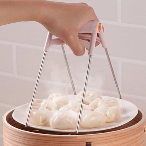 Take Bowl Clamp Stainless Steel Hot Pot Non-Slip Anti-Scalding Kitchen Home Pan Sish Pan Clip Kitchen Tools Household Products