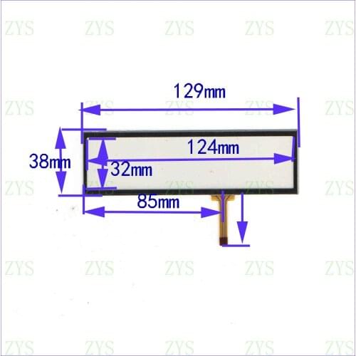ZhiYuSun 129*38MM resistance touch screen sensor 129*38 for display touch glass XWT1227