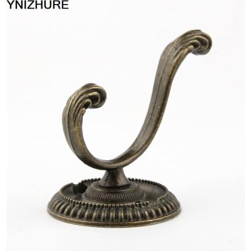 10PCS Antique Bronze Door Vintage Coat Hooks Hat Bag Towel Hanger Bathroom Hook Single Double Hanger Wall Hook for Clothes