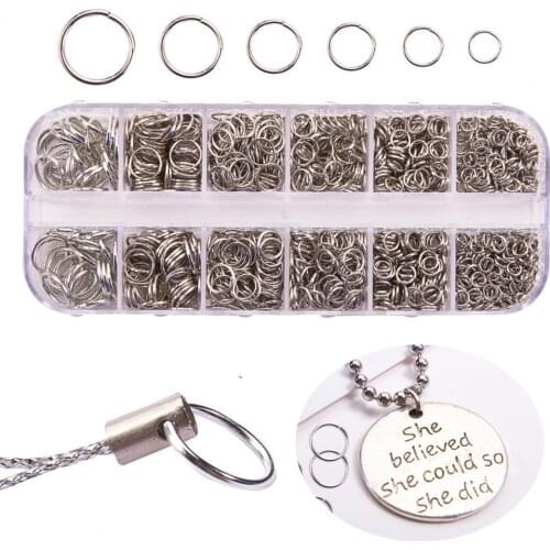 1030Pcs Open Jump Rings 4-10mm Diameter Multi-colored Jewelry Making DIY Necklace Connection Rings for Necklace Open Jump Rings