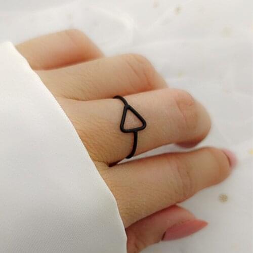 12 pcs/lot new arrival items fashion copper brass casting metal geometry triangle open finger rings