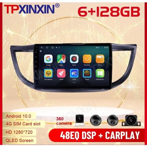 2 Din Carplay Android Radio Receiver Multimedia Stereo For Honda CRV 2011 2012 2013 2014 2015 GPS Navigation Recorder Head Unit