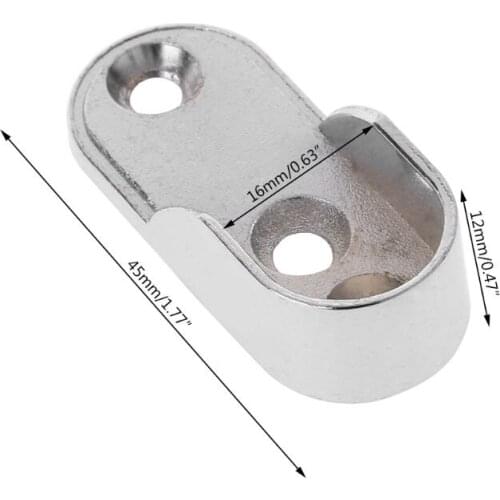 2pcs Wardrobe Clothes Tube Support Closet Rod End Bracket Thickening Holder 6XDD