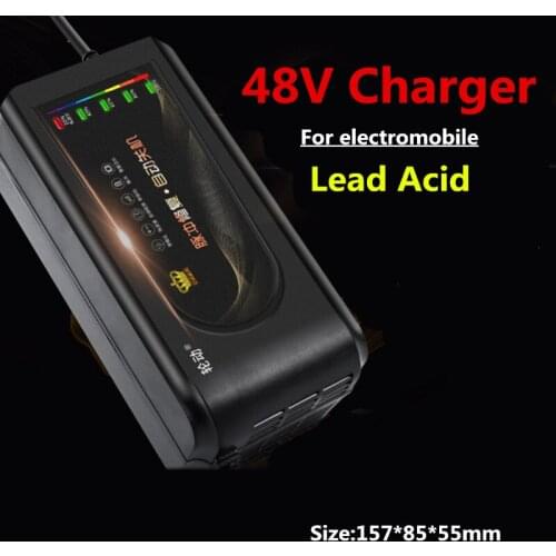 48V 4.8A Smart Charger Capacity 12Ah 20AH 30Ah 35Ah 40Ah 45Ah 50Ah for lead acid battery electromobile