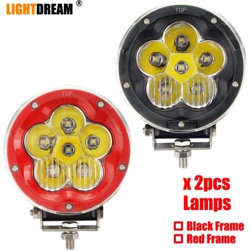 5inch Round LED Driving Light 60W LED Off-Road Lights Spot LED Fog Lights IP67 Test Power 52Watt High Power Led work lights Pair