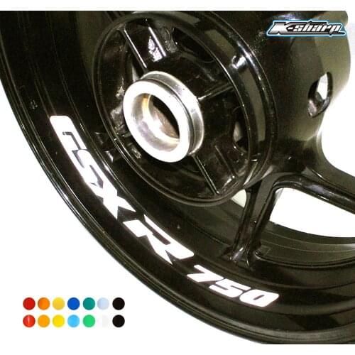 8 X custon inner rim decals wheel reflective sign Stickers stripes FIT SUZUKI GSX R750