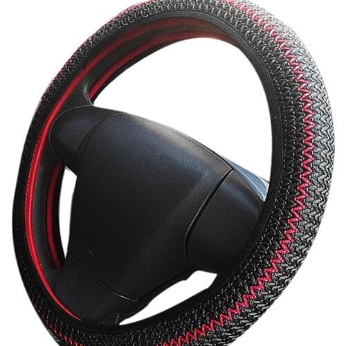 Summer Ice Silk Car Breathable Anti-Slip Steering Wheel Cover Guard Protector Steering Wheel Cover