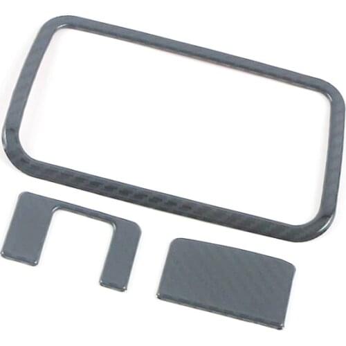 For Toyota Highlander 2020 2021 2022 Stainless Carbon Car Headlamps Adjustment Switch Decoration Cover Trim LHD Styling 3 PCS