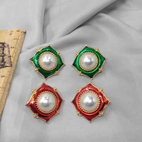 And American Qingdao jewelry earrings personality fashion trendy fashionable drop glaze silver pin Earrings female d96