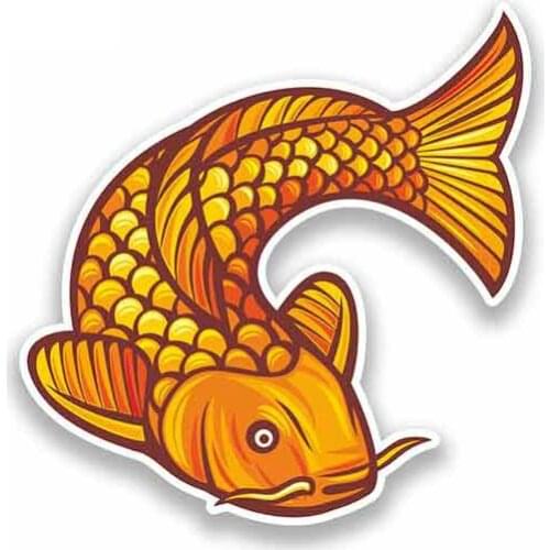 Interesting Carpfish Japan Car Sticker Accessories Car Styling Decal Vinyl Car Window Cover Scratches PVC 13cm*13cm