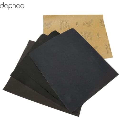 Dophee Sheets Sandpaper Waterproof Abrasive Paper Sand Paper Grit(600+2x1000+1500 +2000) Silicone Carbide Grinding Polish Tool
