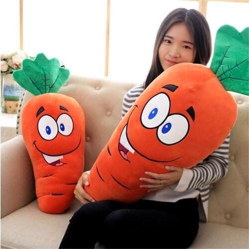 Fancytrader Soft Anime Radish Plush Toys Giant Stuffed Emulational Carrot Sleeping Pillow Cushion for Kids and Adults Gifts