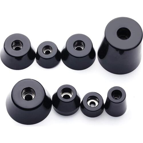 4pc Black Rubber Feet Non-slip Furniture Foot Table Leg Cabinet Bottom Pad for subwoofer Speaker machinery Funiture Accessories