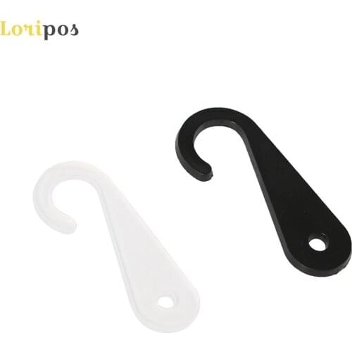 Plastic J-shaped Header Hook, Underwear Sock Hooks Hanger Socks Gloves Cap Swatch Toy Stockings Sample Display Hanging Clear
