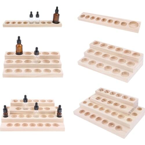 Bottle Stand, Display Made of Wood, Cosmetics Organizer, Storage for Nail Polish