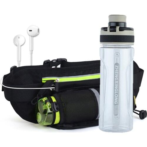 Running Waist Belt Bag Marathon With Water Bottle For 4.8-6.6 inch Phone Sports Trail Running Bag Men Women Fanny Pack