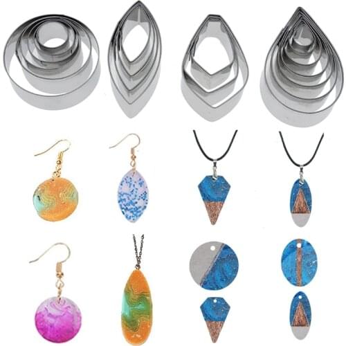 Mold for Jewlery Pendant Drop Round Clay Cutter Tiny Circle Metal Kit 20pcs Round Biscuit Cookie Cutter Set Metal Stamps