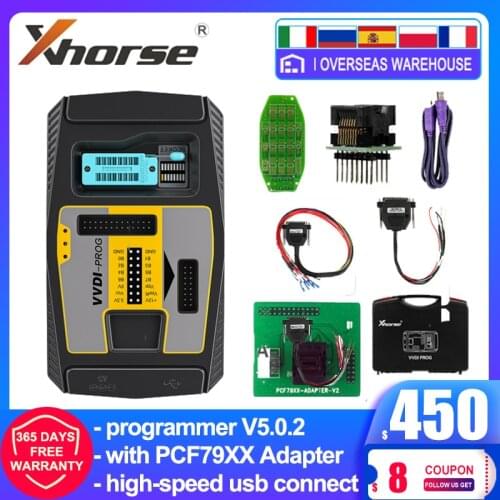 Xhorse VVDI Prog Programmer V4.9.8 Auto Key Tool For BMW ISN/Chip/EERPOM/MCU Reader/Write Online Update Multi-languages
