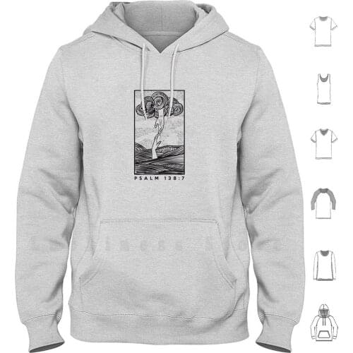 Psalm 138 : 7 hoodies Bible Verse Hurricane Harvey Relief Hurricane Harvey Contour Drawing God