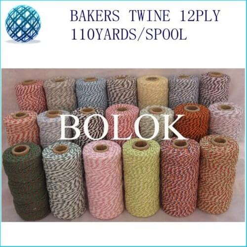 230pcs/lot Cotton Baker twine 110yards/spool divine twine, DIY Twine 55 kinds color by free shipping