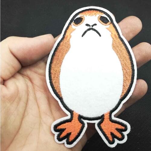 Lovely Penguin Flower Helmet Iron On Embroidered Clothes Patches For Clothing Stickers Garment Wholesale