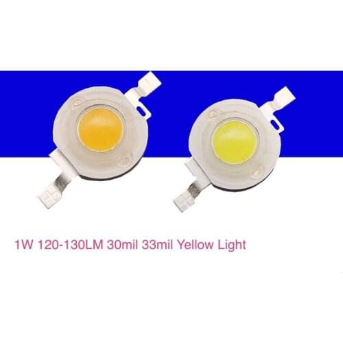 1000pcs/lot 1W High-power Lamp Beads Led Imitation Luminescent 30mil 33mil Yellow Light Copper Stand