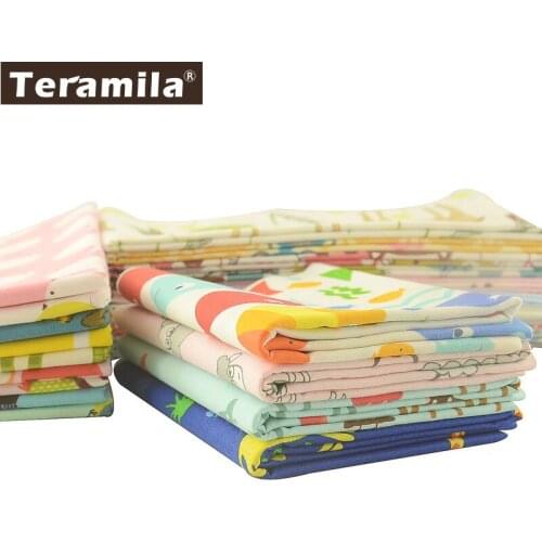 Teramila 25x160cm/pcs 100% Cotton Fabric Animal Design Telas DIY Patchwork Stoffen Baby Kids Cloth Craft Tissus Au Metre Pillow