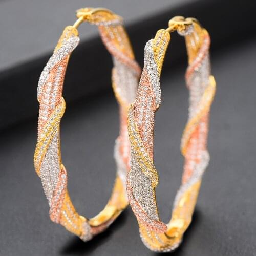 LARRAURI New charms original Women Important occasion Big Hoop Earrings boucle d'oreille femme 2019 Accessories