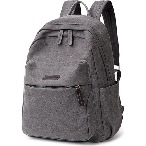 -Style Anti-Theft Backpack Womens Korean WOMENS Casual Canvas Backpack Large Capacity Travel Bag Computer Bag Student School B