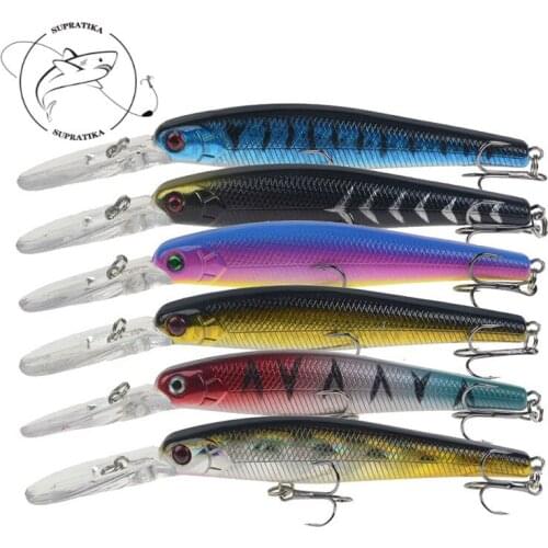 ABS Plastic Hard Bait 6Pcs/set 12.5cm/13.5g Artificial Bionic Bait 3D Eye 6# Hook Sea Fishing Lure Outdoor Swim bait Lake