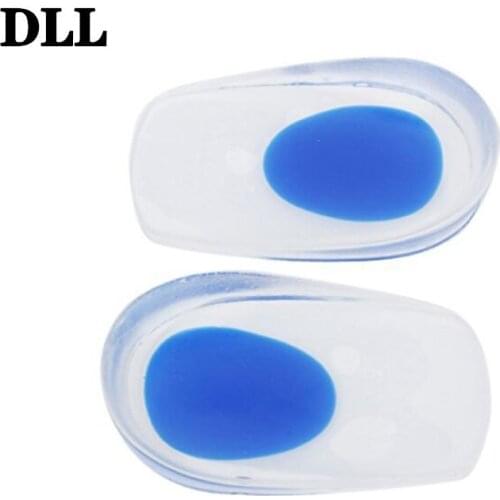 1pair Silicone Gel insoles Massaging for heel spurs pain Foot cushion Calcaneal Achilles Heel Cushion pain relief Foot Care pads