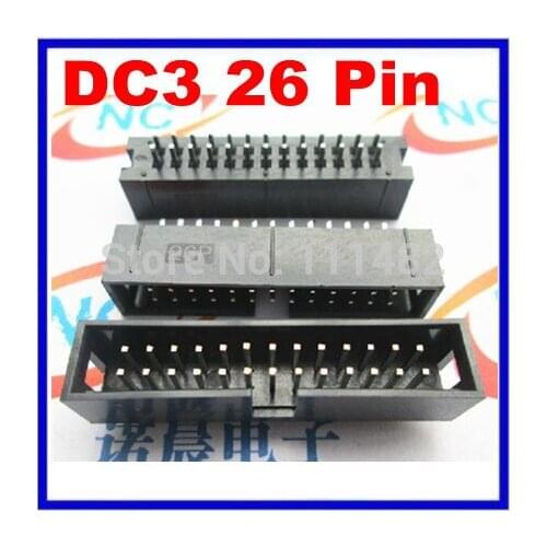 20PCS DC3 26 Pin Shrouded Male Header Connector 2.54mm
