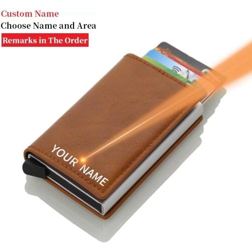 2020 Custom Wallet Business Card Holder Hasp Rfid Wallet Aluminum Metal Credit Business Mini Card Wallet Dropshipping man women