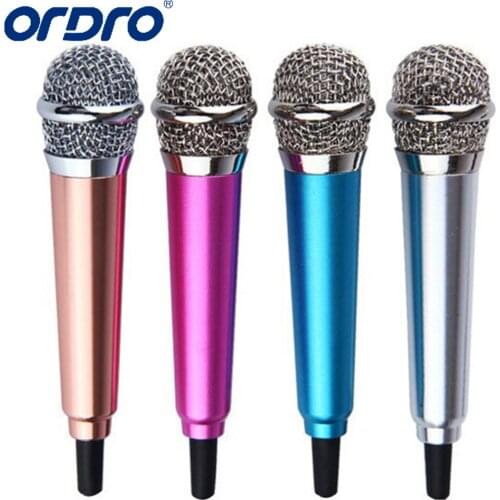 3.5MM Mini Condenser Microphone K Song Protable Phone Sing Bar Small Karaoke Live Computer Mic with Stand For iPhone Android