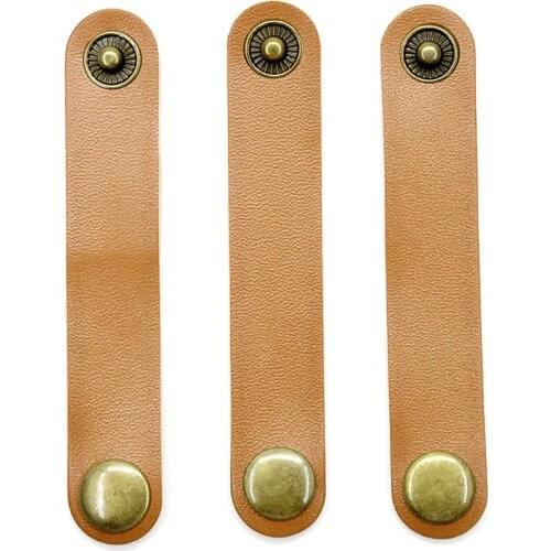 5Pcs/Lot Leather Winder Leather USB Cable Organizer Bobbin Winder Earphone Accessories