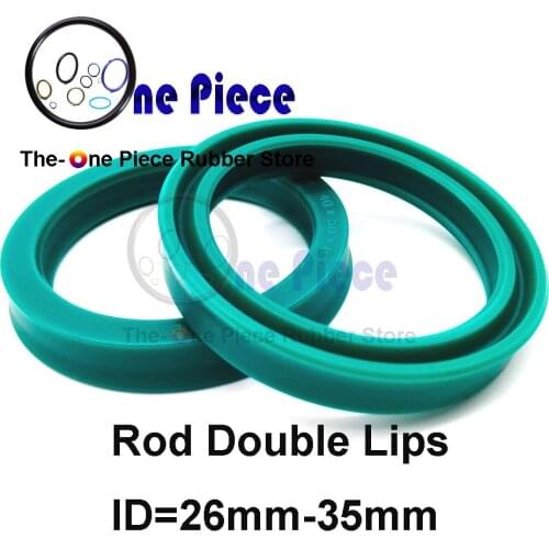 5pcs a Bag UR ID=26-35 mm Double lips U seal Hydraulic cylinder Rod U-ring type BS Polyurethane (PU) Rubber ROD SEAL with a lip